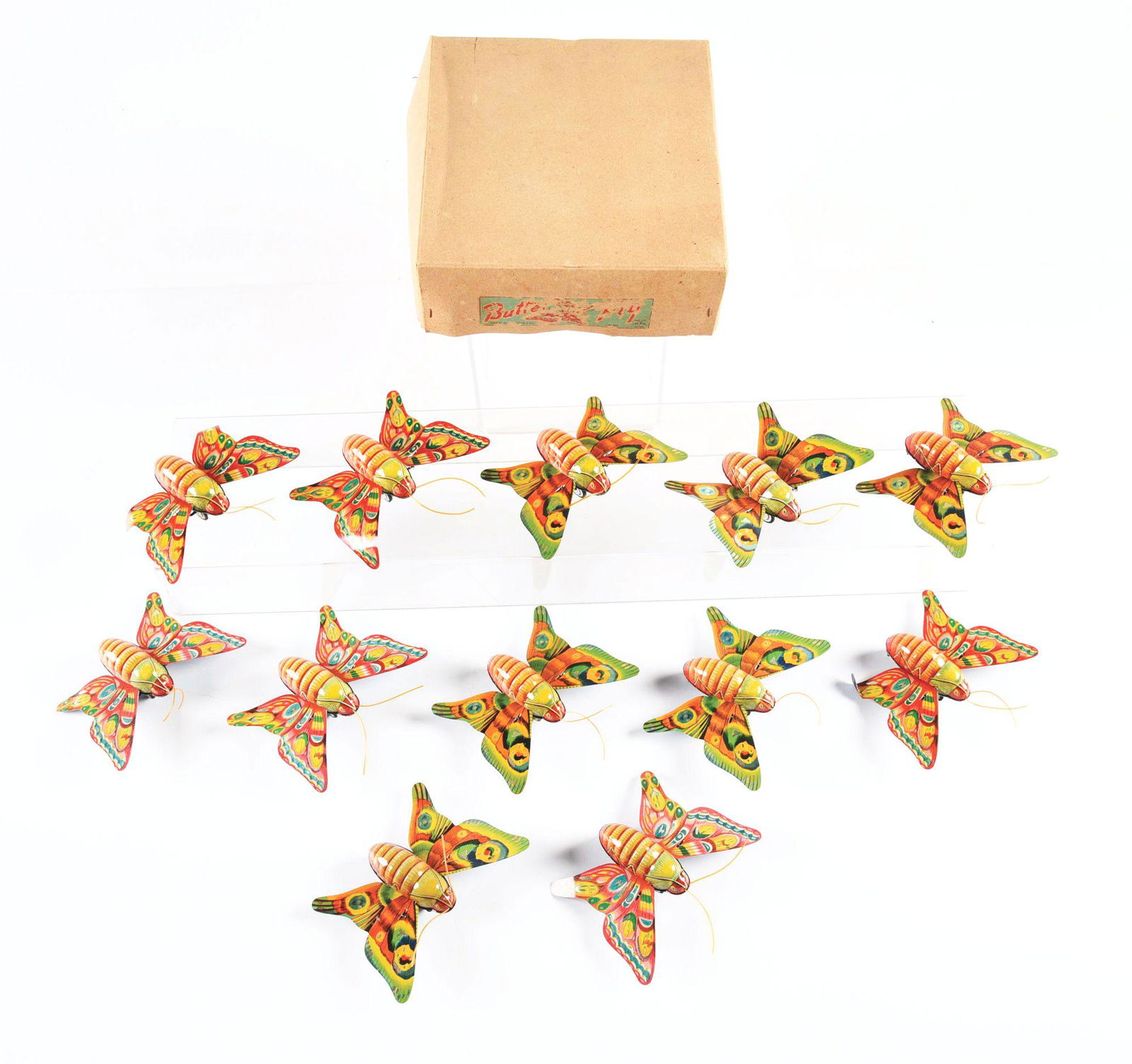 LOT OF 12: JAPANESE ALPS FRICTION TIN LITHO BUTTERFLY (1 of 4)