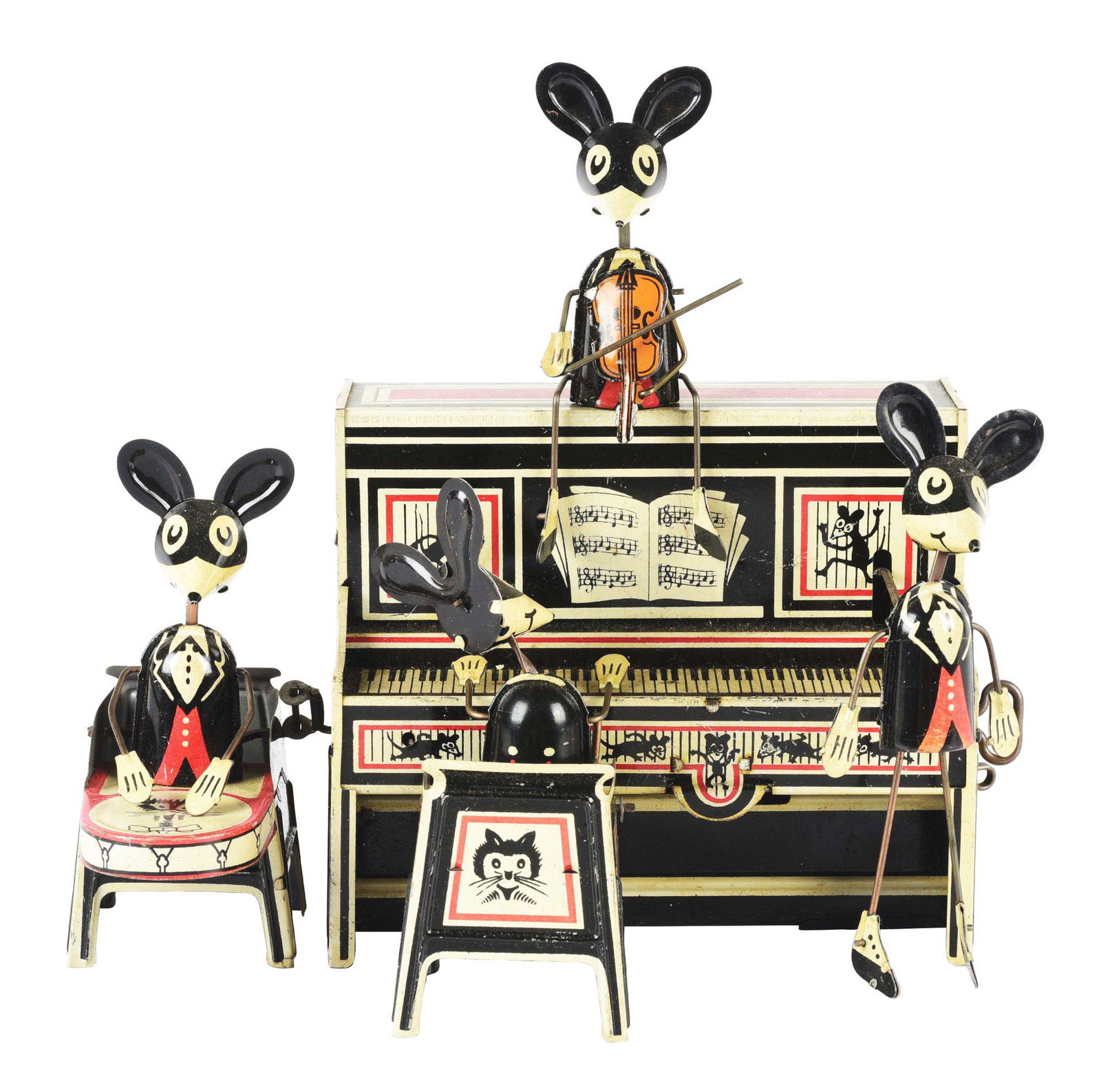 MARX TIN LITHO WIND-UP MERRYMAKERS BAND. (1 of 4)