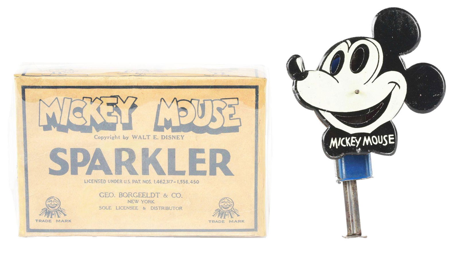 NIFTY WALT DISNEY TIN LITHO MICKEY MOUSE SPARKLER. (1 of 2)