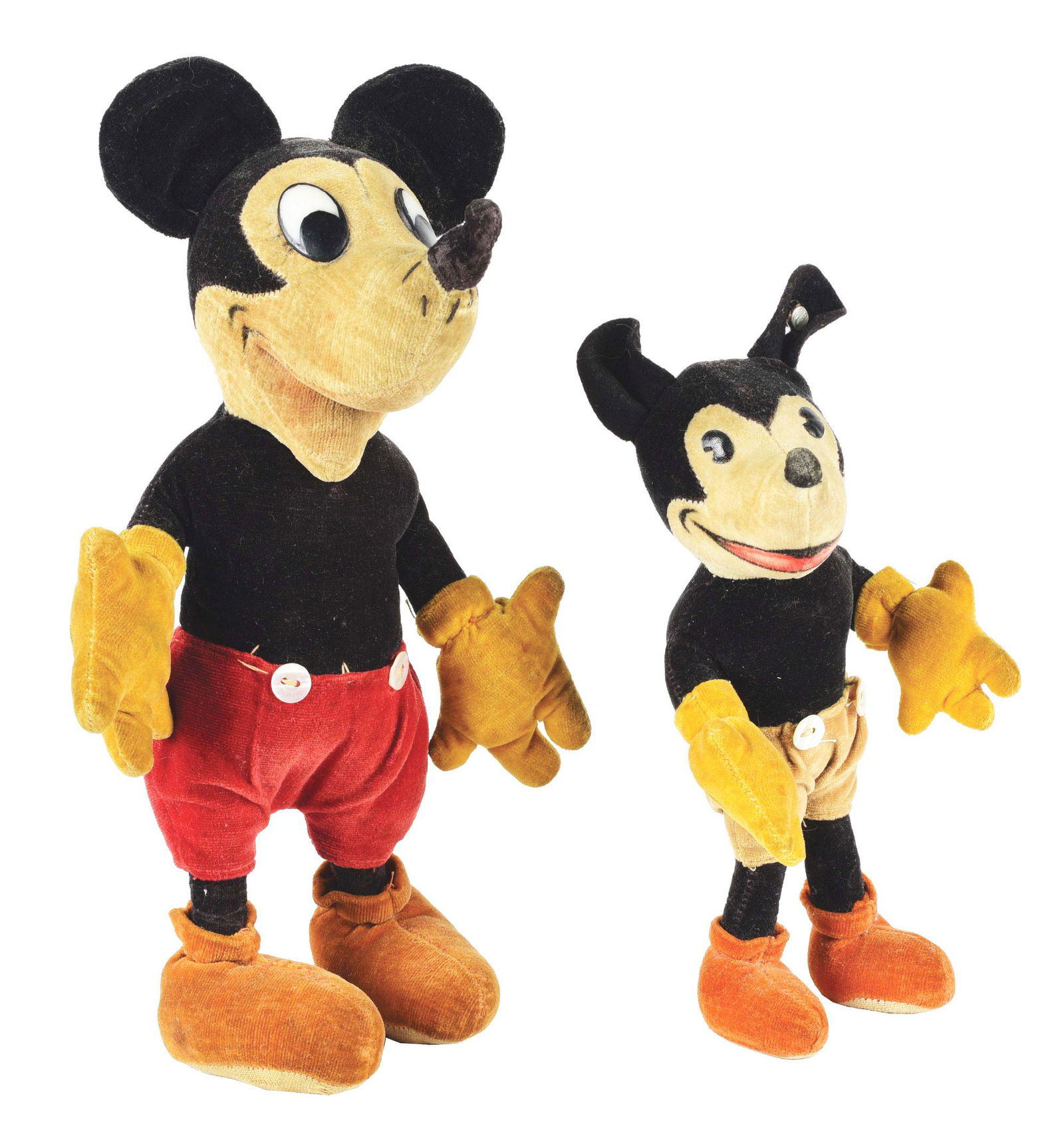 LOT OF 2: PRE-WAR WALT DISNEY MICKEY MOUSE DOLLS. (1 of 5)