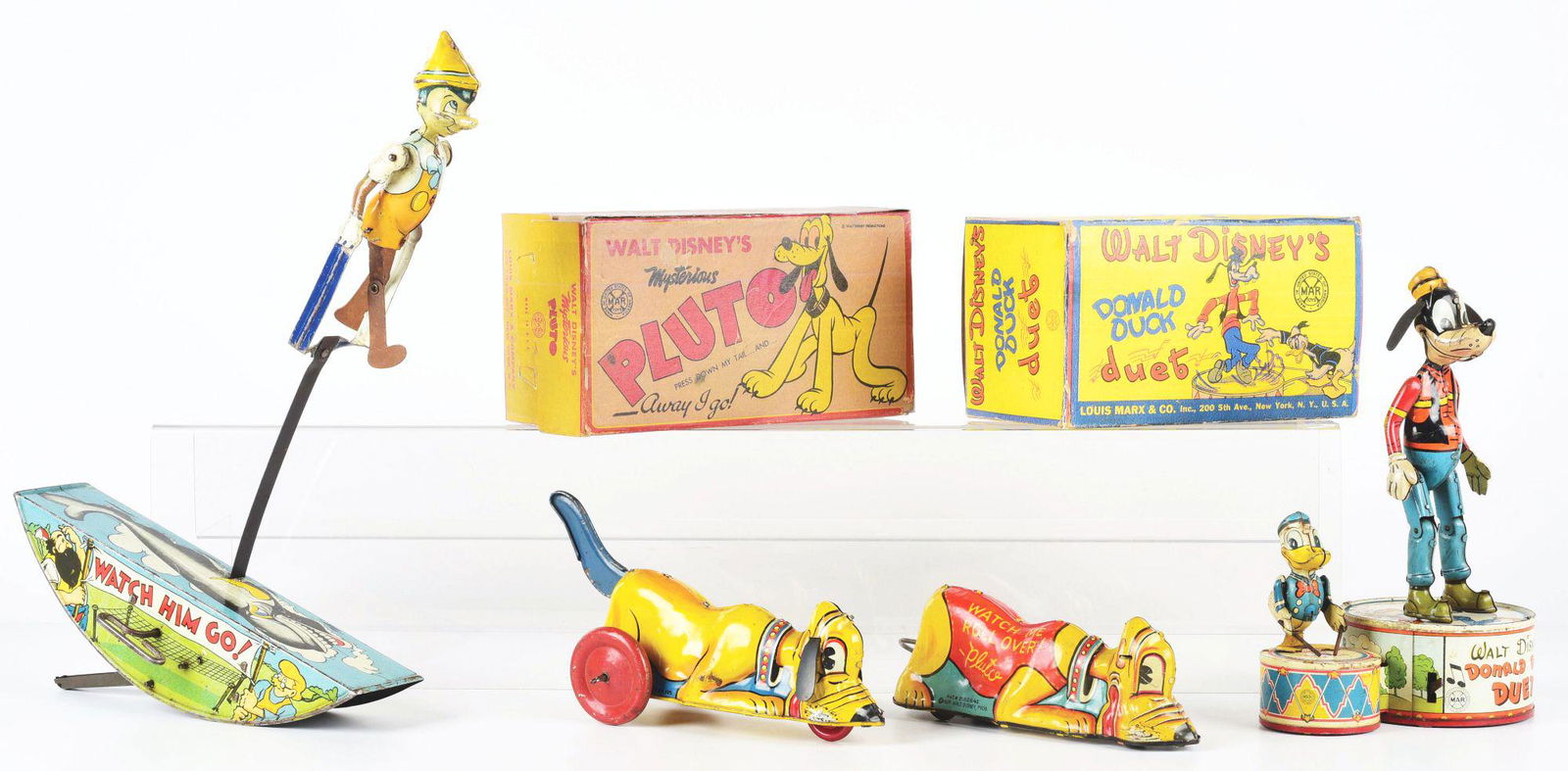 LOT OF 4: MARX TIN LITHO DISNEY THEMED WIND-UP TOYS. (1 of 4)