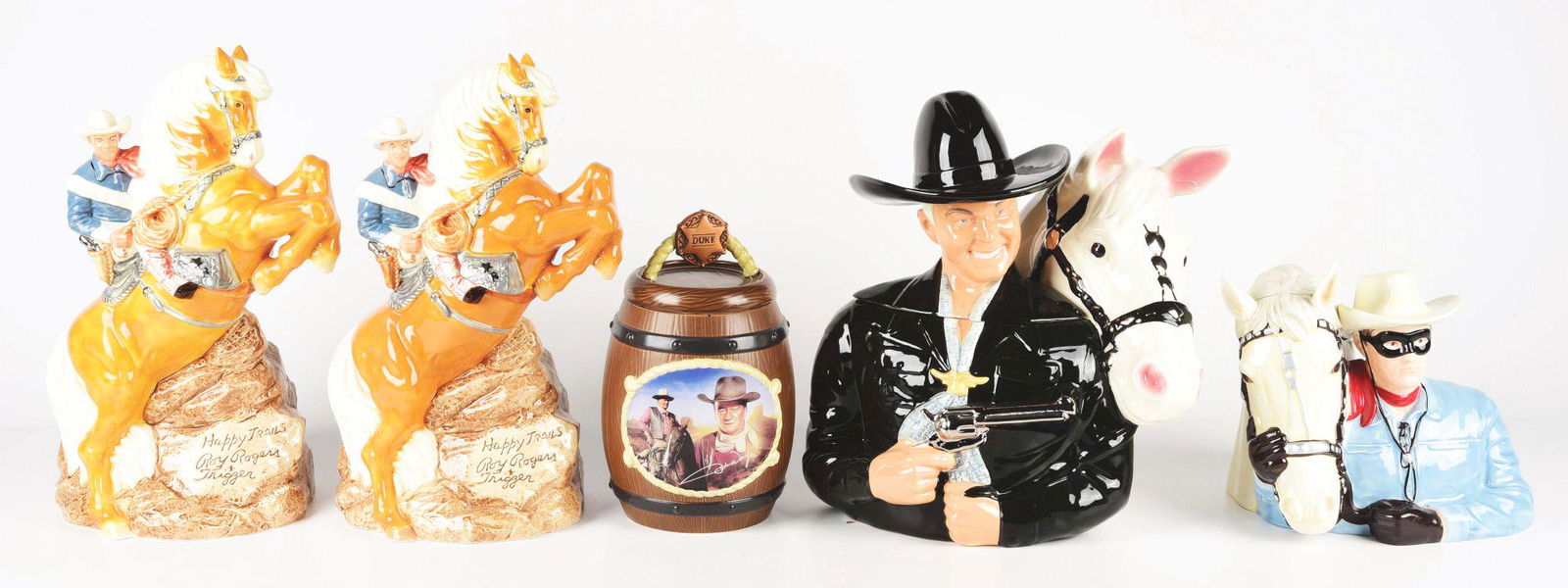 LOT OF 5: WESTERN THEMED COOKIE JARS. (1 of 5)