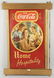 92: Cardboard Coca-Cola Hospitality Sign.
