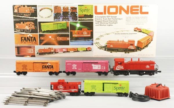 Complete Coca-Cola Lionel Train Set with Box.: 1970s. Appears to have never been used. Only light wear to outside box cover. Box: 12" x 32". (Excellent Plus).