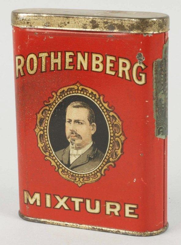 Rothenberg Mixture Tobacco Pocket Tin.: 4 - 1/4" T. (Very Good - Excellent).