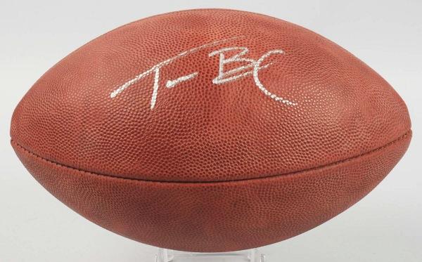 Wilson Football Signed by Tom Brady.: Accompanied by a COA from the Legacy Collection. (Near Mint).