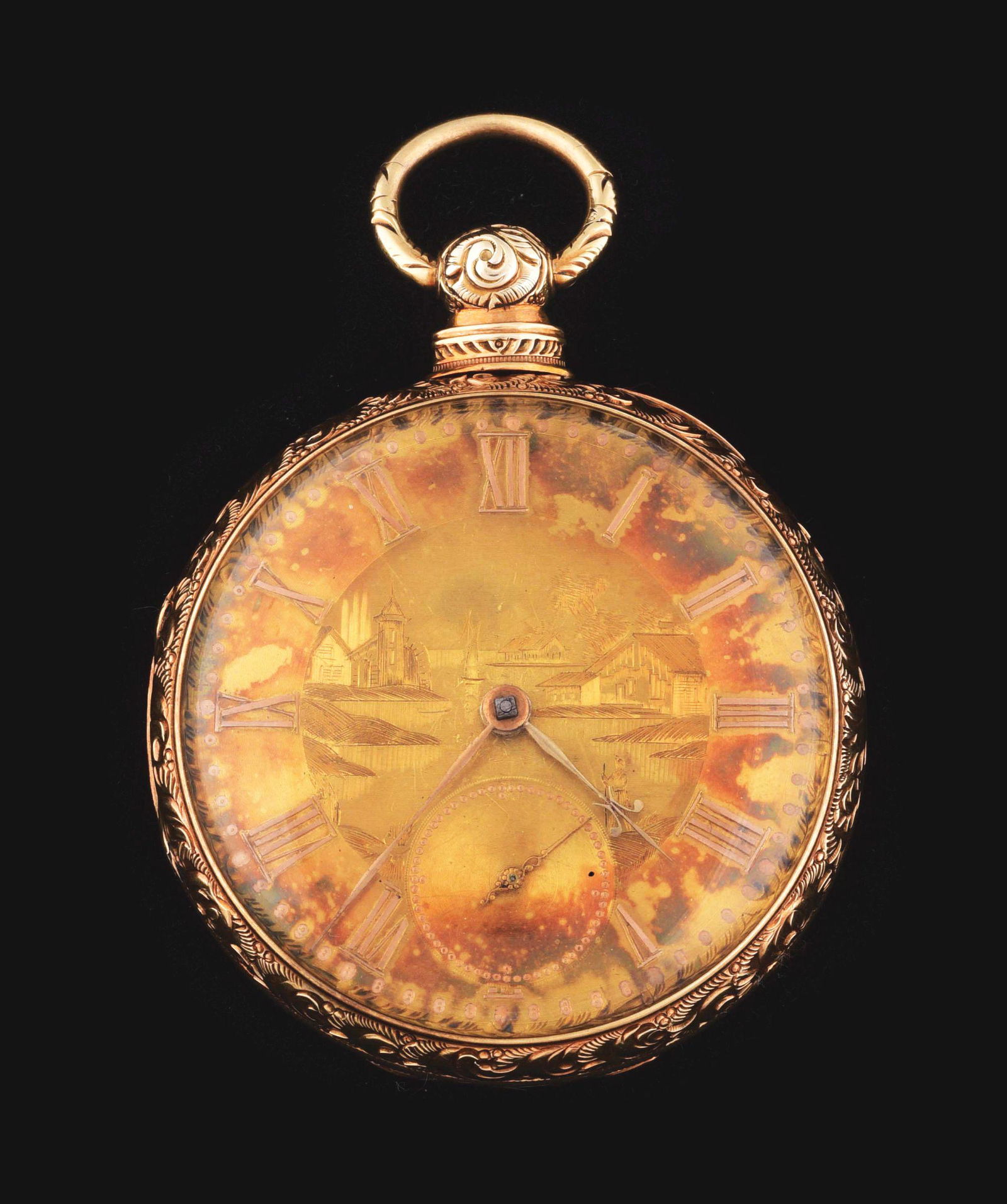 18K GOLD WM. ROBERTSON, LIVERPOOL, O/F FUSEE POCKET (1 of 8)