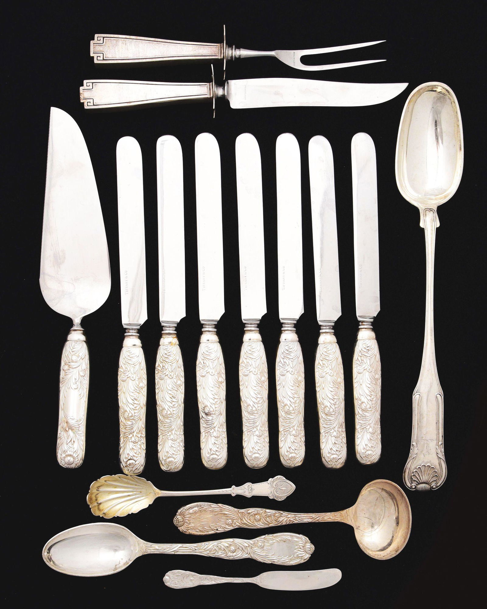 A GROUP OF TIFFANY AND OTHER STERLING FLATWARE. (1 of 5)