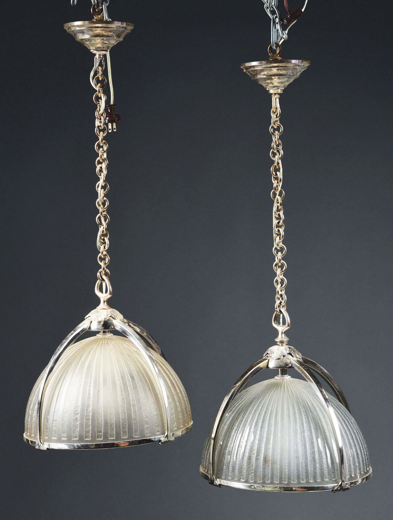 LOT OF 2: PAIR OF DAUM NANCY CHANDELIERS. (1 of 4)
