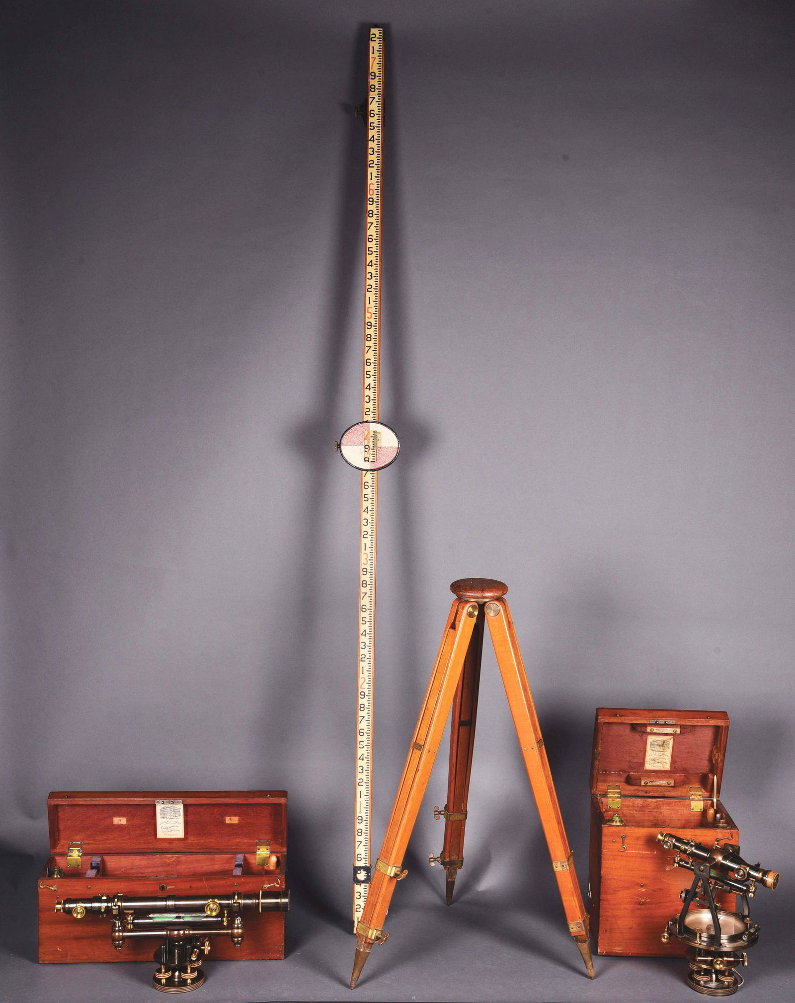 LOT OF 4: SURVEYOR'S INSTRUMENTS. (1 of 5)