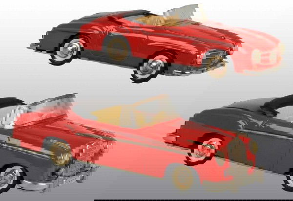 Lot of 2: Schuco Mercedes Automobile Wind-Up Toys: German. Working. Both marked "Made in Western Germany". Includes one Hydro-Car 5720 and one 2097. Both have minimal wear overall. Largest: 10" L. (Excellent).