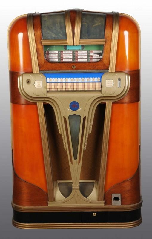 Mills Empress Juke Box.: Complete with coin mechanism. 57" x 33". (Excellent).