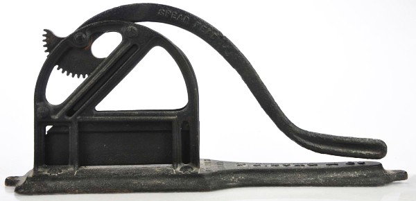 Spear Head Plug Tobacco Cutter.: P.J. Sorg & Company Tobacco. Working. Size: 18" L.