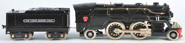 Lionel No. 1835E Steam Engine & Tender.: American. Standard gauge. Includes 1835E pre-war steam-type train engine and Lionel Railway Lines matching diecast tender. Engine and tender have been completely restored.