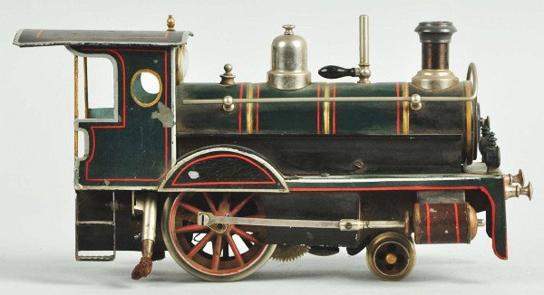 Carette Gauge 2 Stork Leg Train Locomotive.: German. Once was live steam and is now converted to electric. Some restoration. Interesting piece. Size: