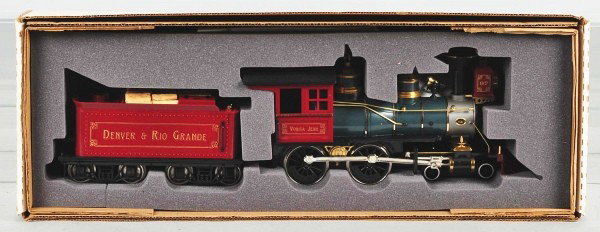 Hartland Vonita Gean Locomotive & Tender.: Contemporary. Highly detailed model in metal and plastic. Gauge 1 style locomotive with tender. Never used. Includes original box and packing. Provenance: The Ward Kimball Collection. Size: