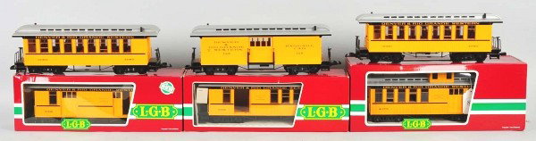 Lot of 6: LGB Denver Rio Grande Coach Cars.: Contemporary. Includes three original boxes. Provenance: The Ward Kimball Collection. Size: