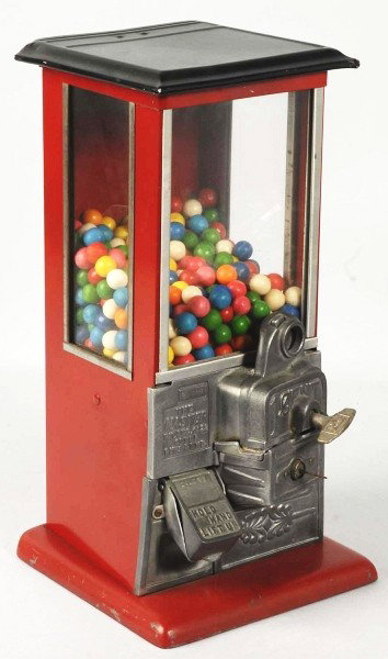 The Master 1-Cent Gumball Machine.: Working. Includes key. Light wear, overall soiling, and 1-Cent plate is not firmly mounted. Displays well. Size: 16 - 1/2" T. Condition: (Excellent).
