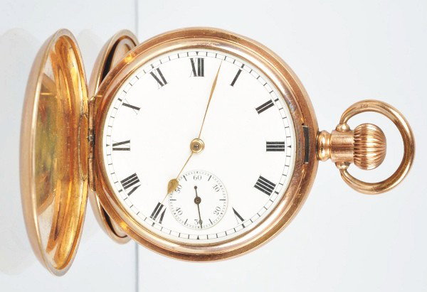 English Made Hunter Case Pocket Watch.: Working, no. 449788, ten year case and 16 size. Size: