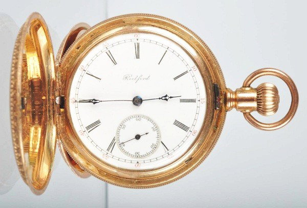 Rockford Hunter Case Pocket Watch.: Not working, no. 2807009, Keystone 15 year case by J. Boss, has a few jewels, 6 size. Size: