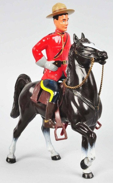Hartland Sergeant Lance O'Rourke Prototype.: Set includes horse, rider, and hat. Provenance: Consignor obtained this prototype directly from a Hartland employee. Size:9" L. CORRECTION - This is a Breyer NOT Hartland. This is not a prototype, it 