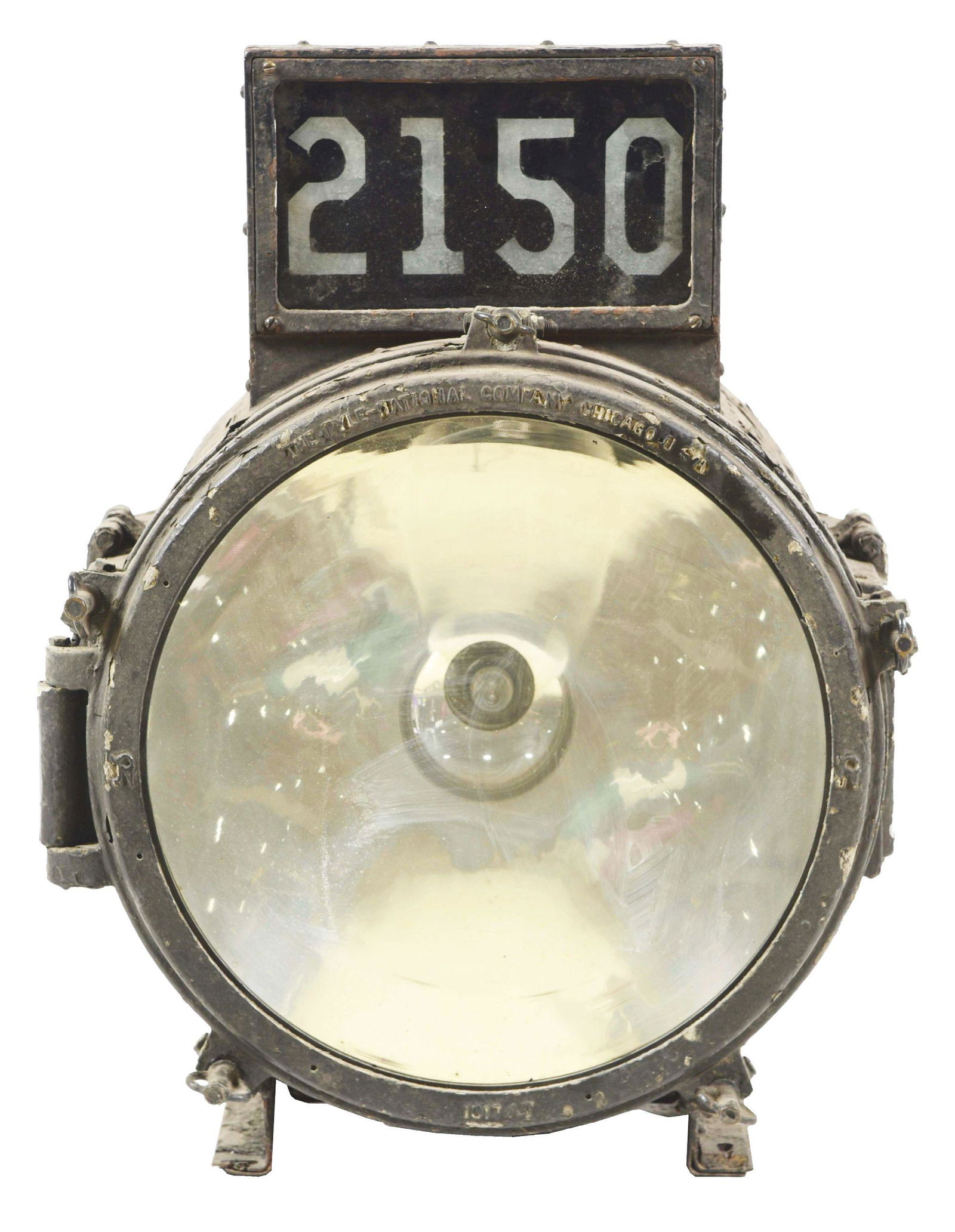 N.P. STEAM LOCOMOTIVE HEADLIGHT. (1 of 5)