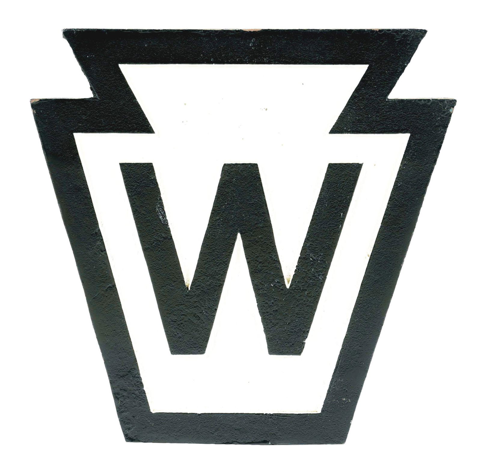 PRR WHISTLE POST SIGN. (1 of 2)