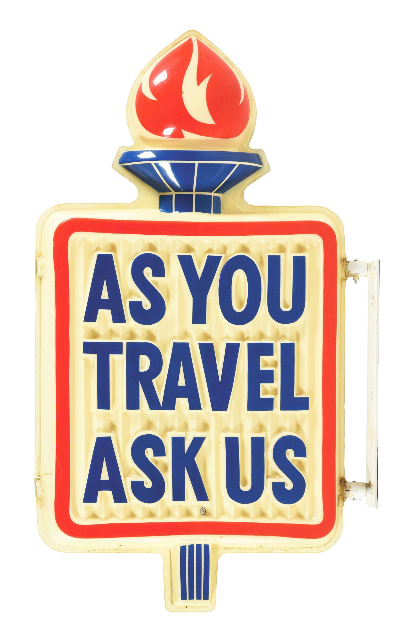 STANDARD GASOLINE "AS YOU TRAVEL ASK US" EMBOSSED (1 of 2)