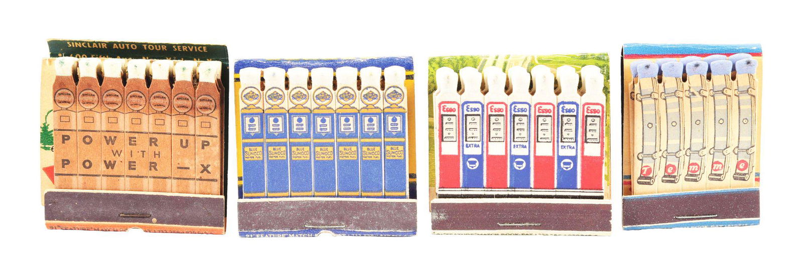 LOT OF 4: VARIOUS FEATURE AUTOMOTIVE MATCHBOOKS. (1 of 3)