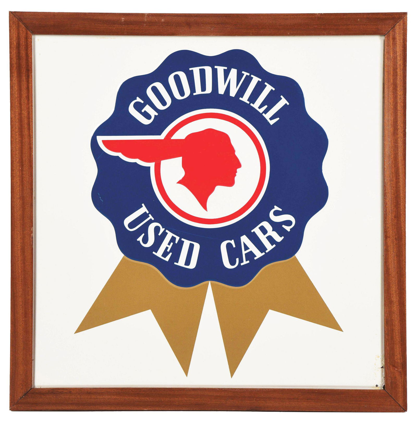 PONTIAC GOODWILL USED CARS EMBOSSED TIN DEALERSHIP SIGN (1 of 2)