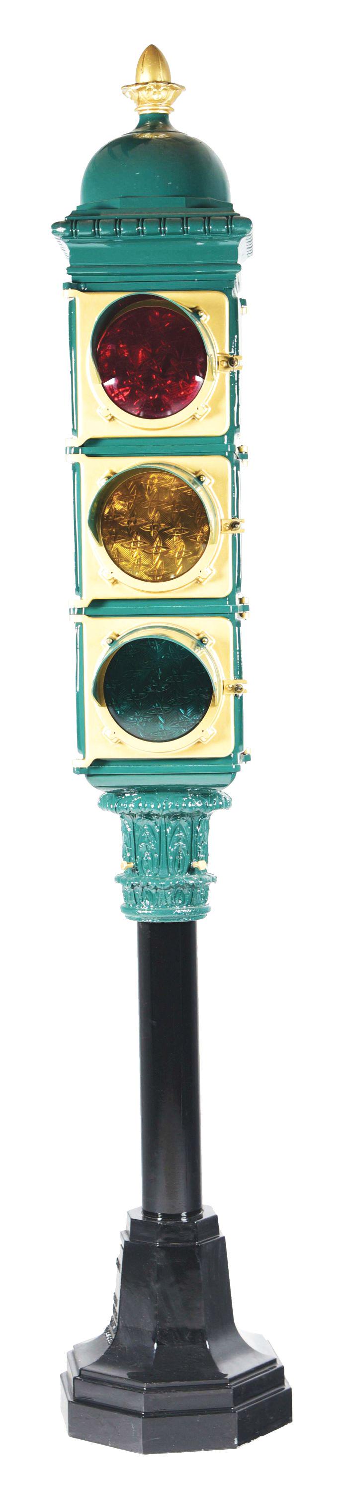 OUTSTANDING ORNATE ROADSIDE STOP LIGHT MOUNTED ON (1 of 5)