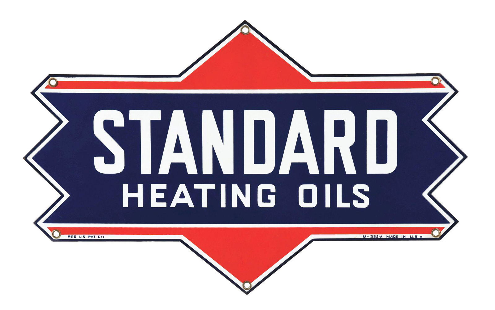 OUTSTANDING STANDARD HEATING OILS DIE CUT PORCELAIN (1 of 4)