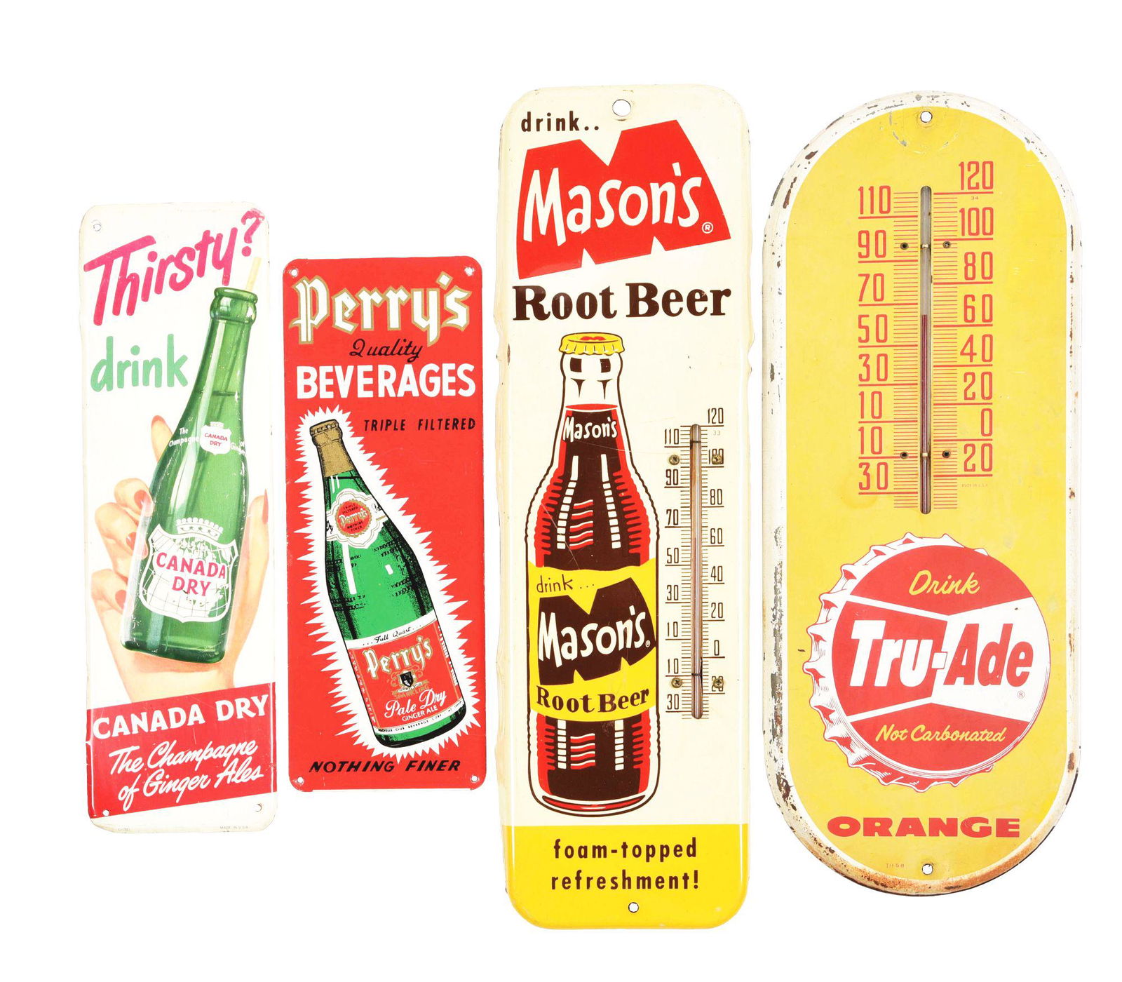 LOT OF 4: MISCELLANEOUS SODA POP PIECES. (1 of 2)