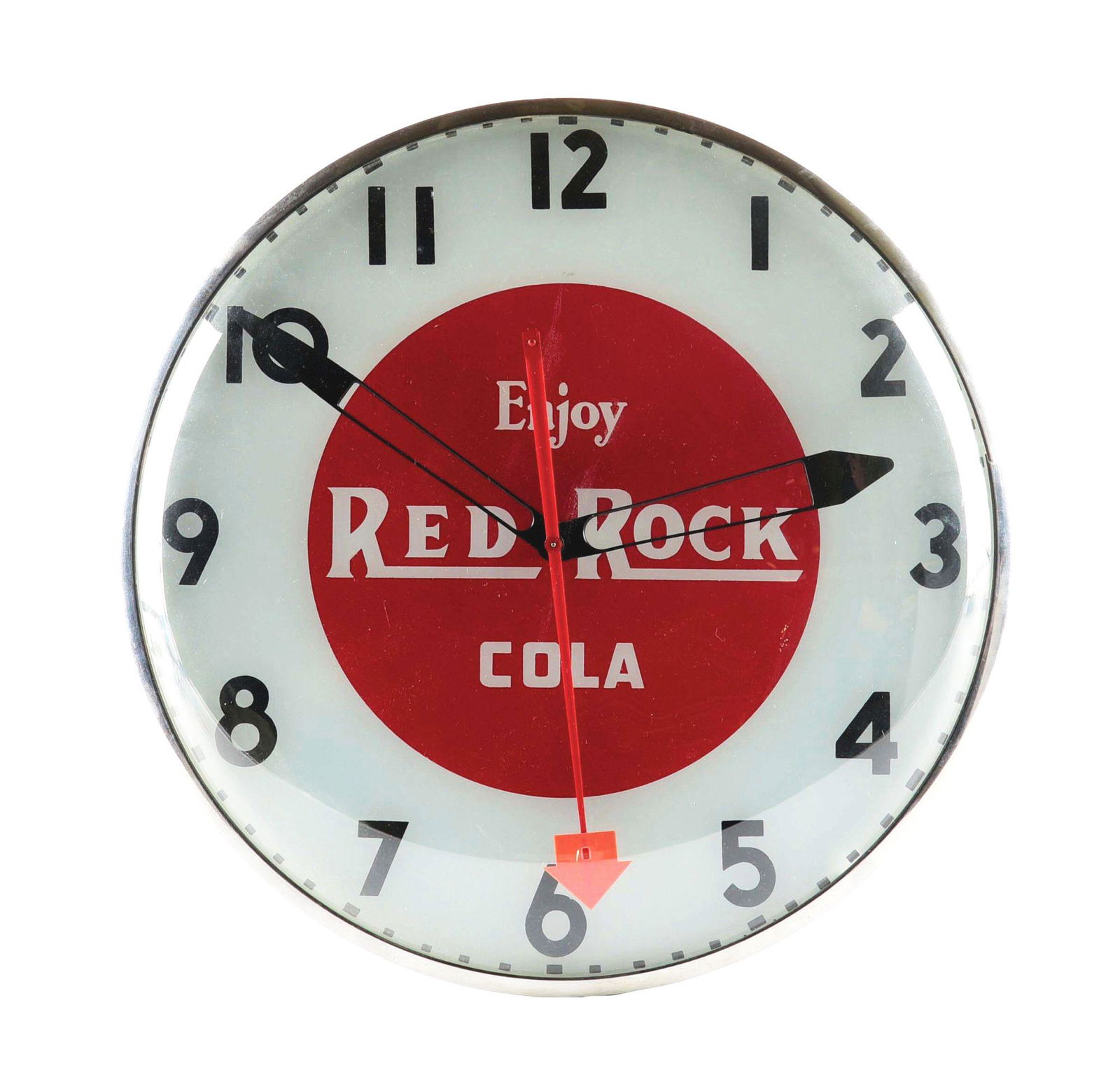 RED ROCK COLA LIGHT-UP BUBBLE CLOCK. (1 of 2)