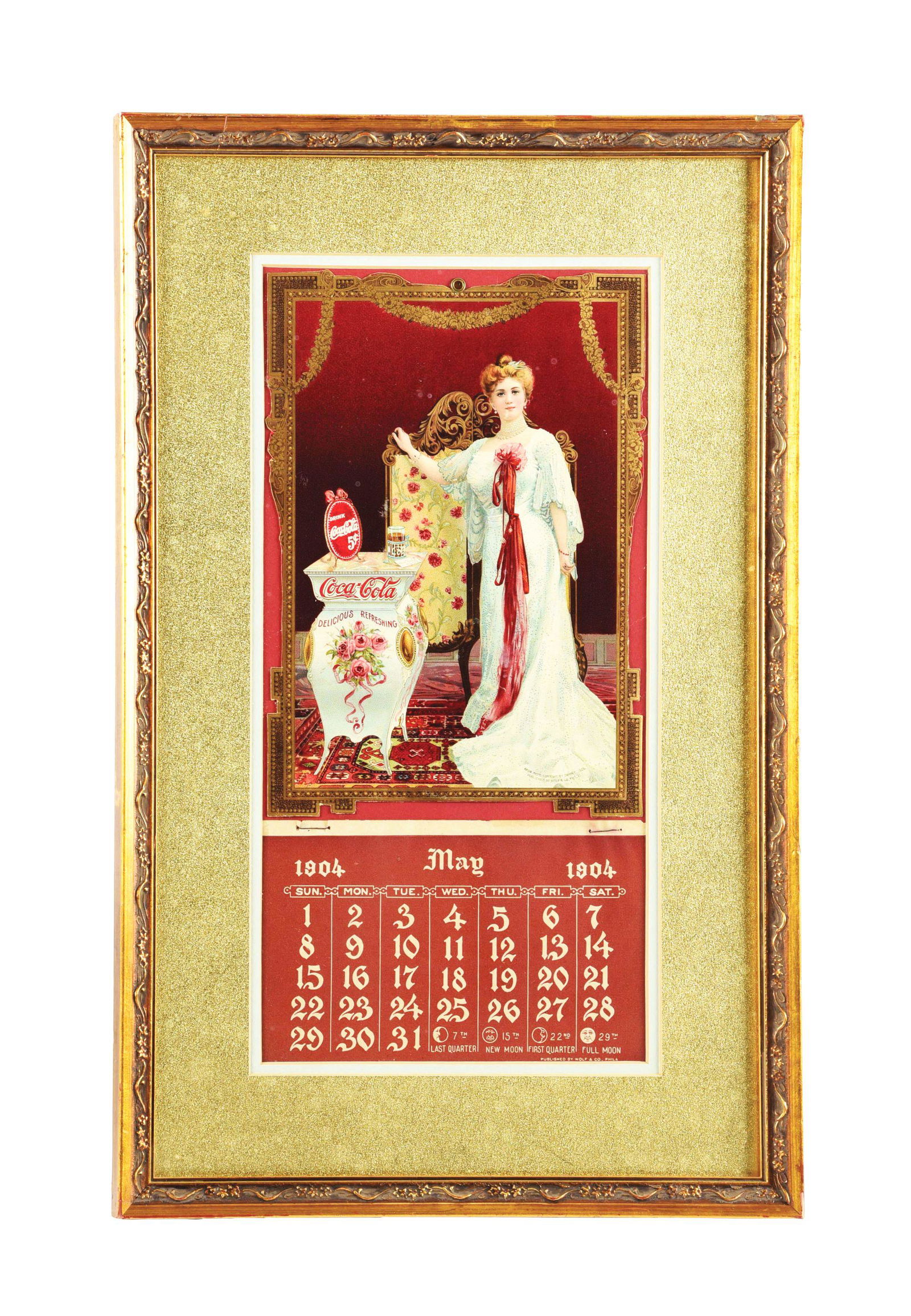1903 COCA-COLA CARDBOARD LITHOGRAPH CALENDAR. (1 of 3)