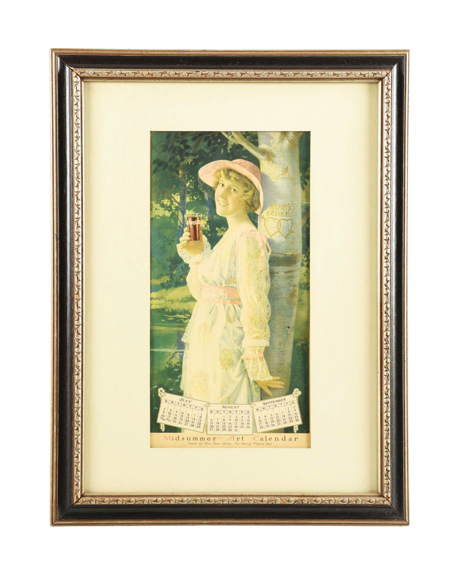 PAPER LITHOGRAPH CALENDAR FROM COCA-COLA. (1 of 3)