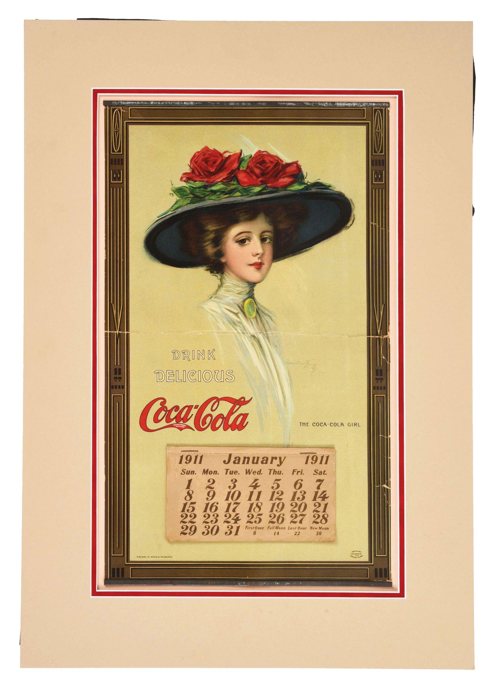 1911 COCA-COLA CALENDAR. (1 of 3)