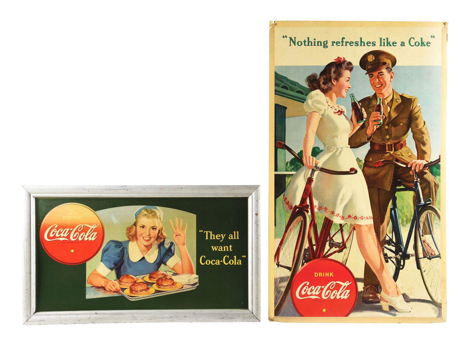 LOT OF 2: COCA-COLA CARDBOARD LITHOGRAPHS. (1 of 5)