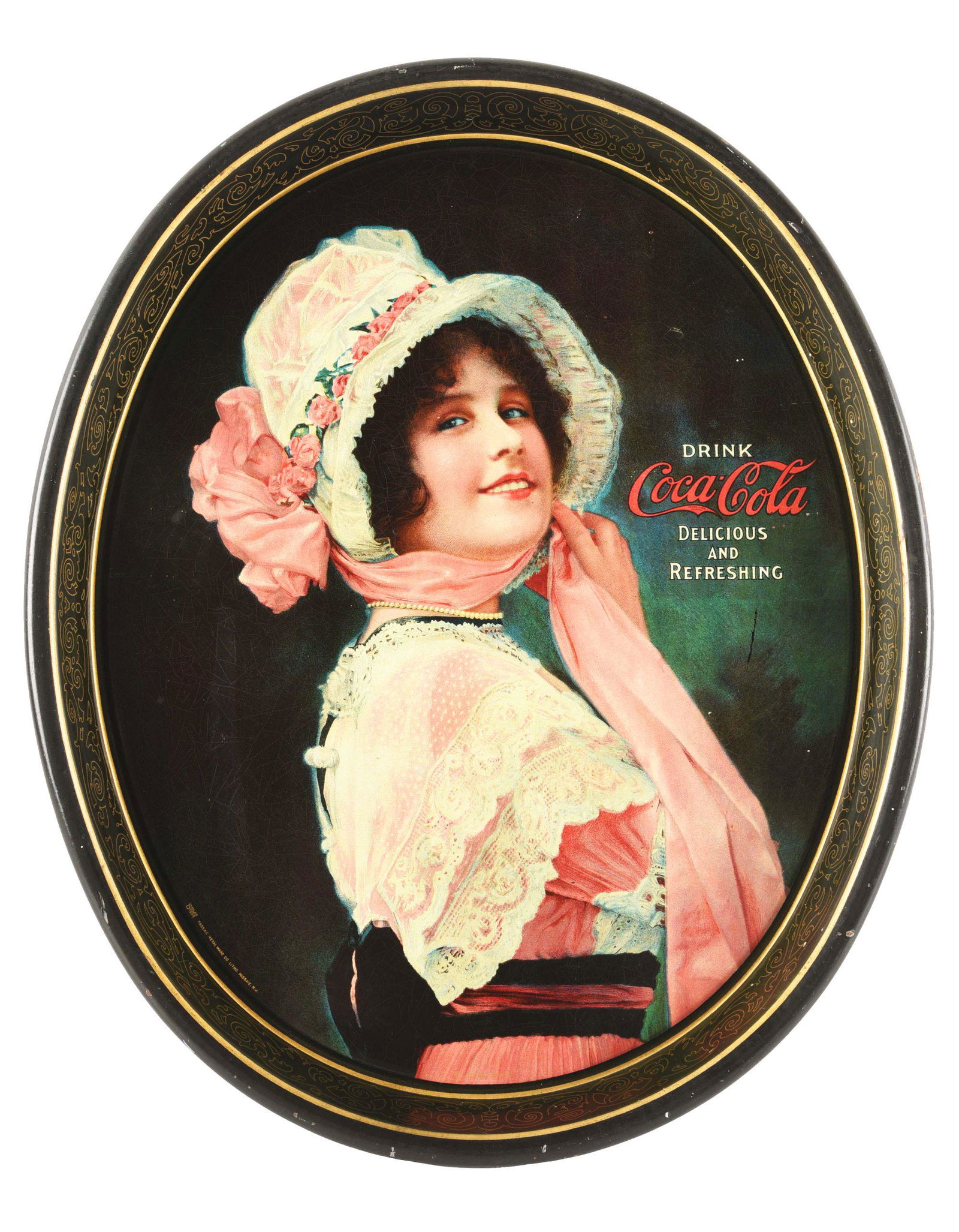 1914 COCA-COLA "BETTY" ADVERTISING SERVING TRAY. (1 of 4)