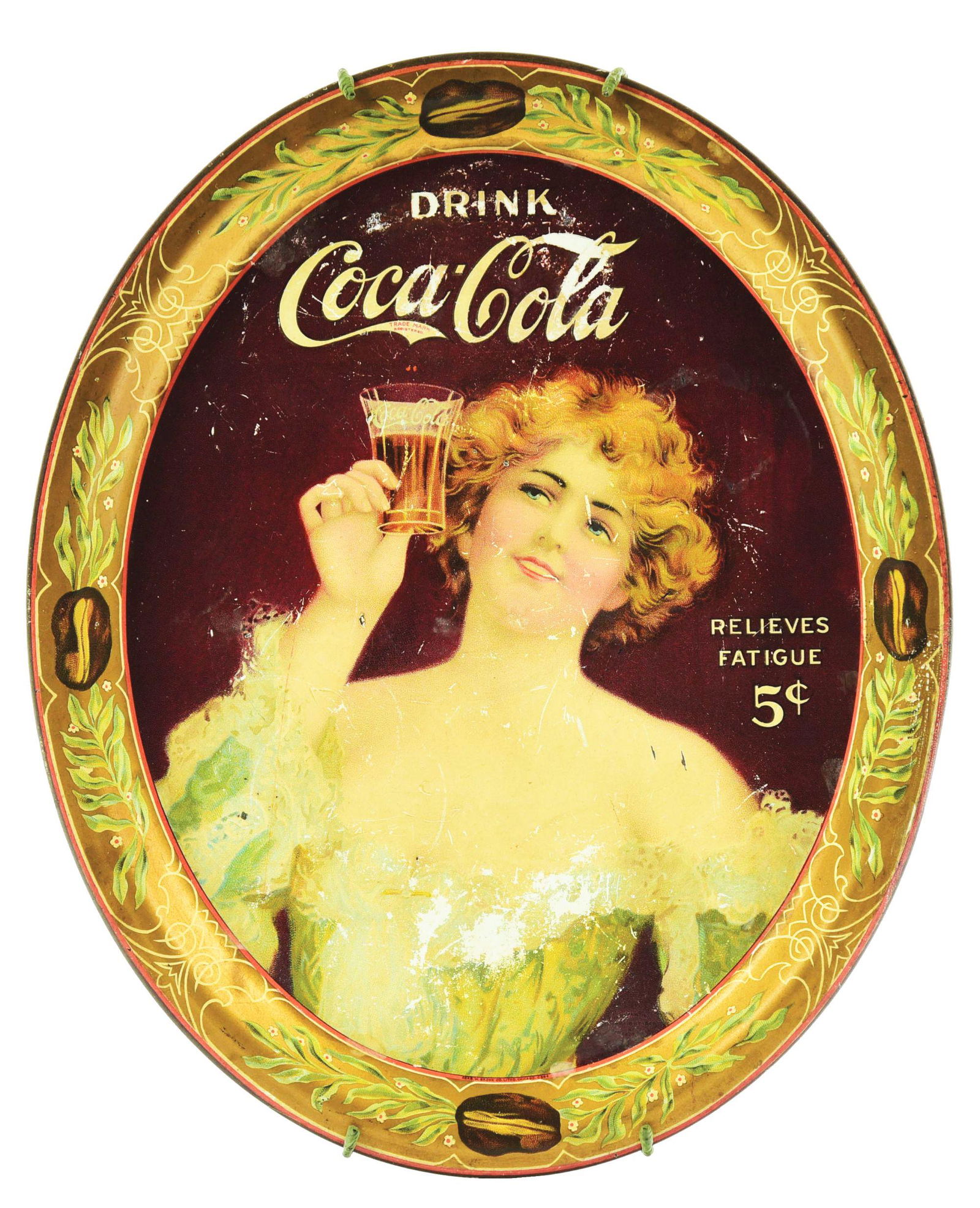 1907 COCA-COLA TRAY. (1 of 2)