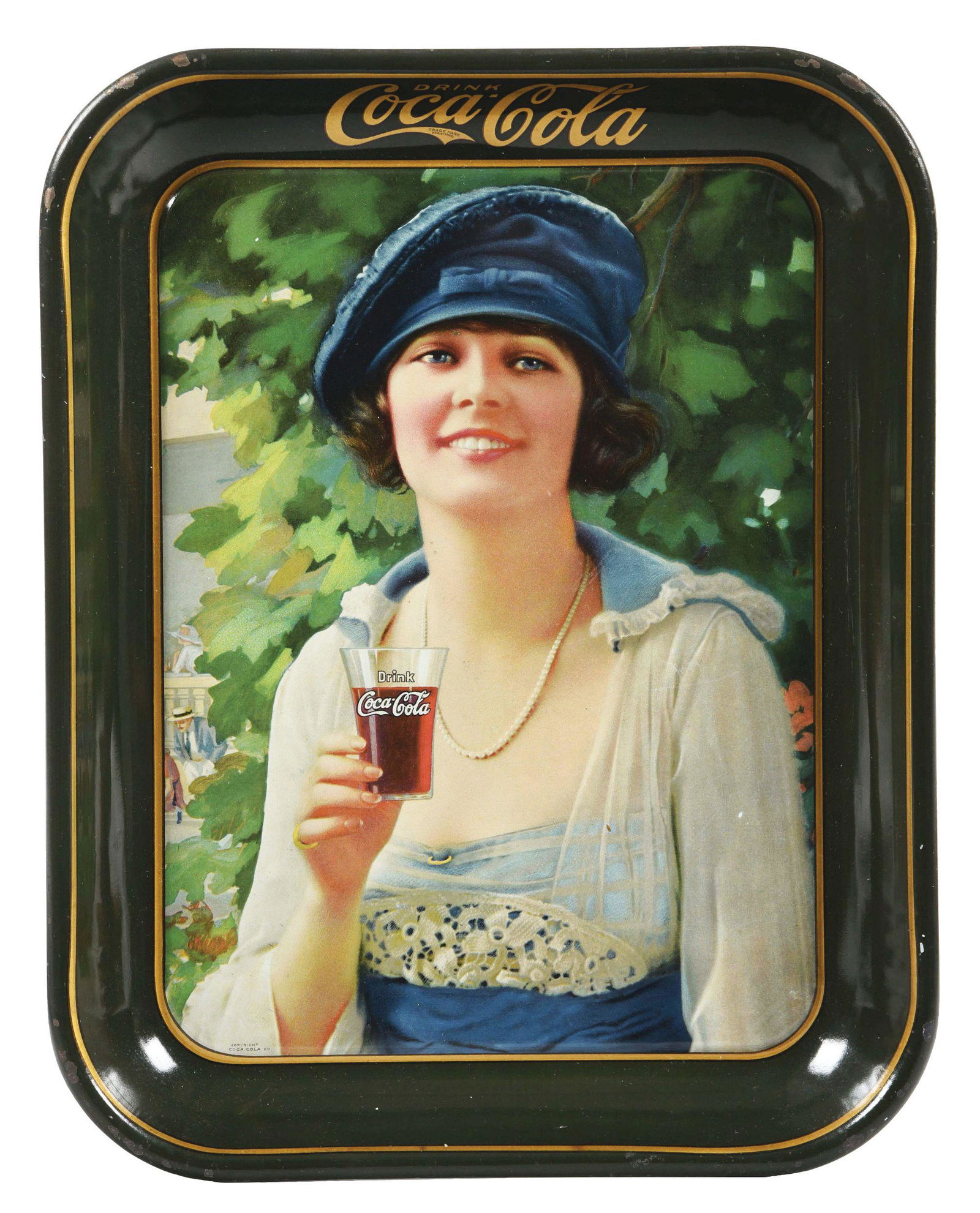 1921 COCA-COLA SERVING TRAY. (1 of 2)