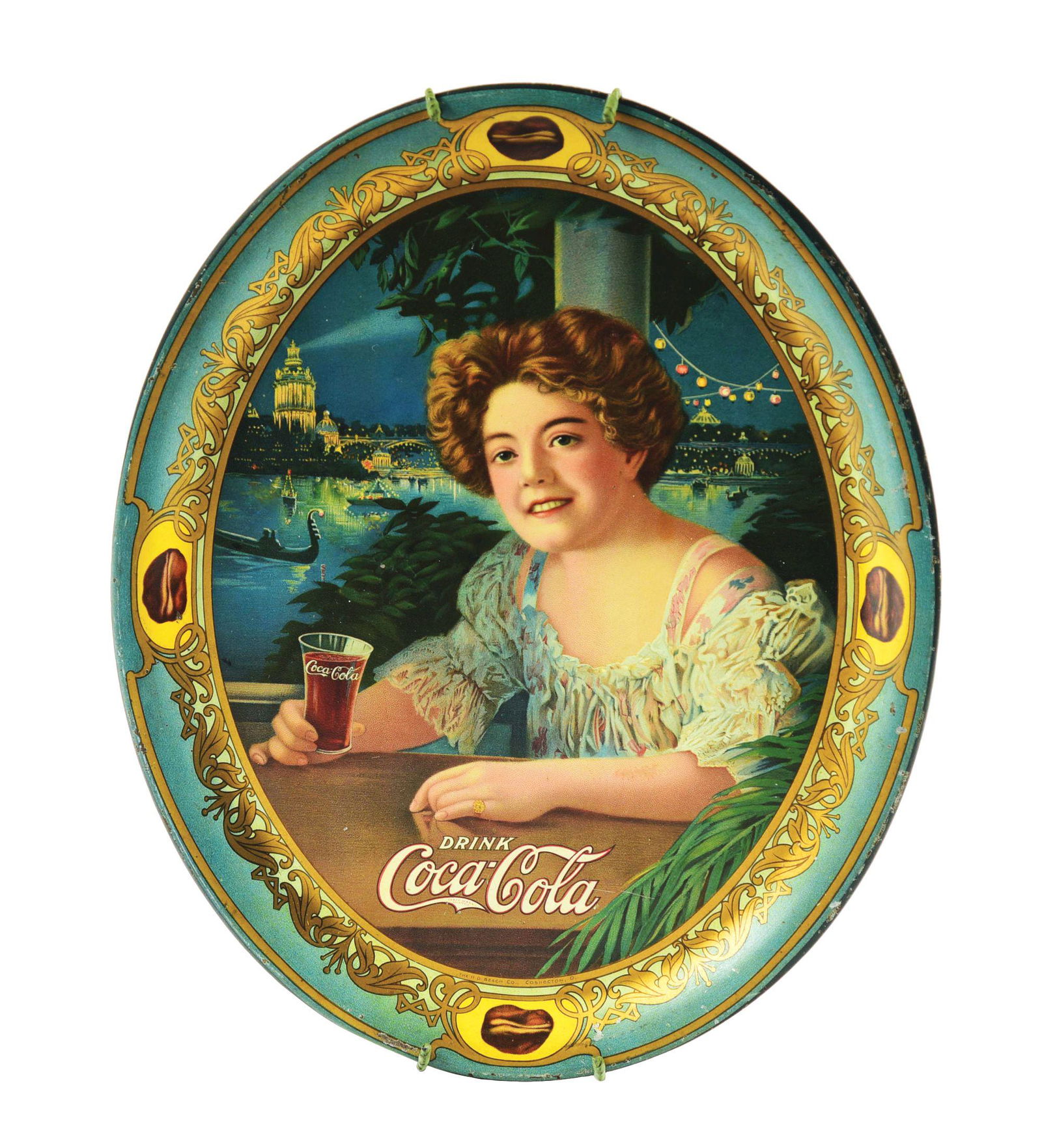 1909 COCA-COLA TRAY. (1 of 2)