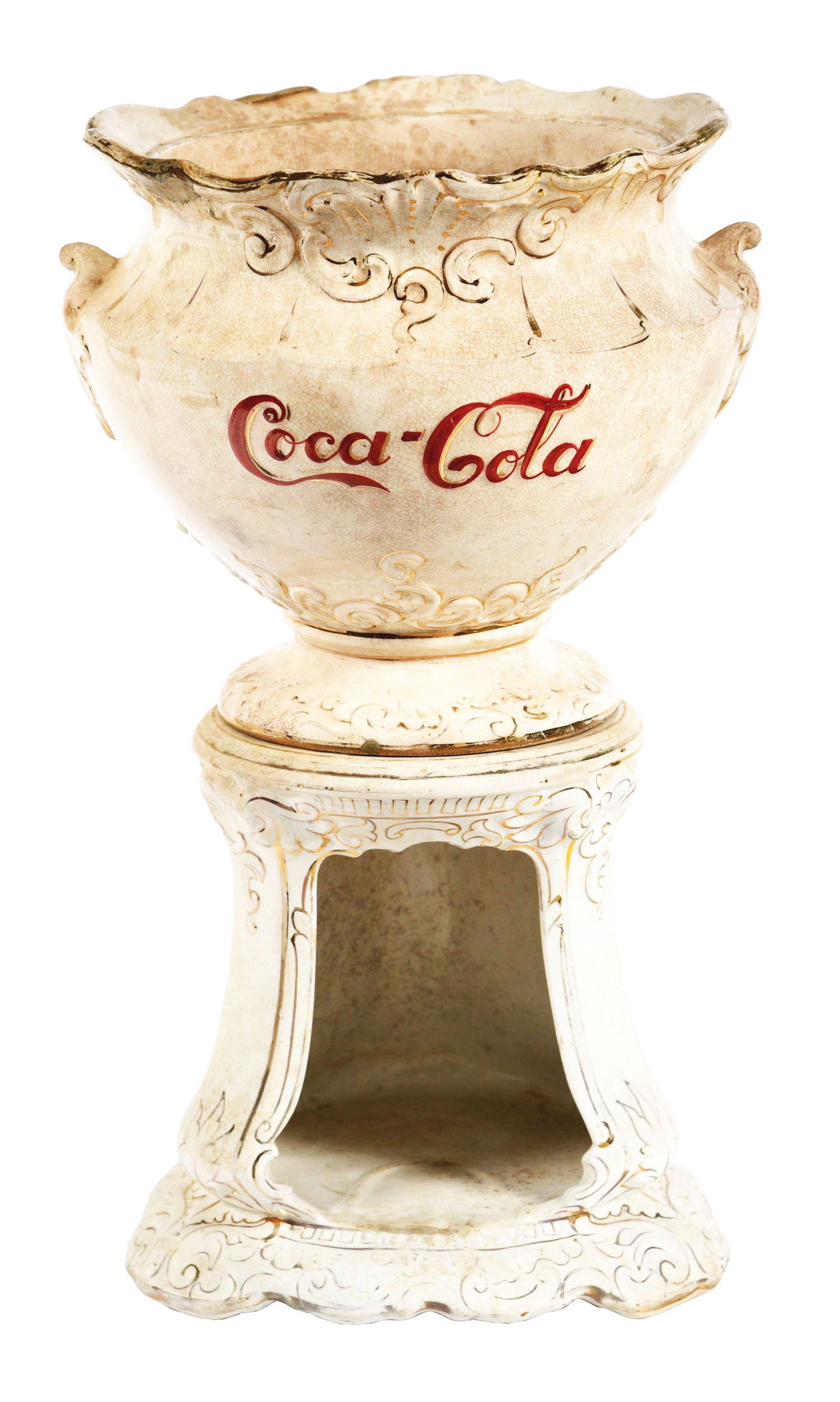 CERAMIC COCA-COLA SYRUP DISPENSER URN. (1 of 5)