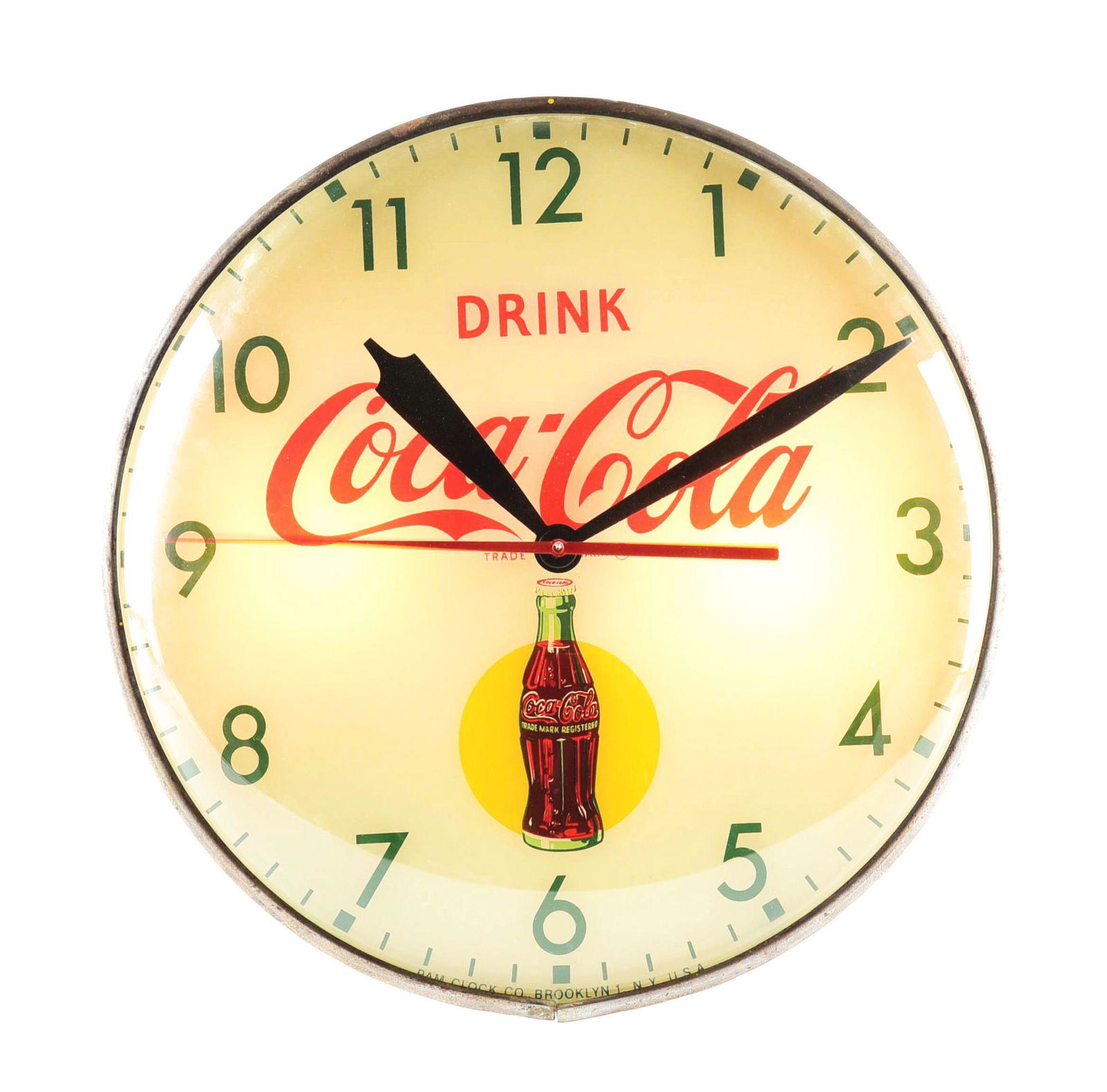 COCA-COLA PAM CLOCK. (1 of 3)
