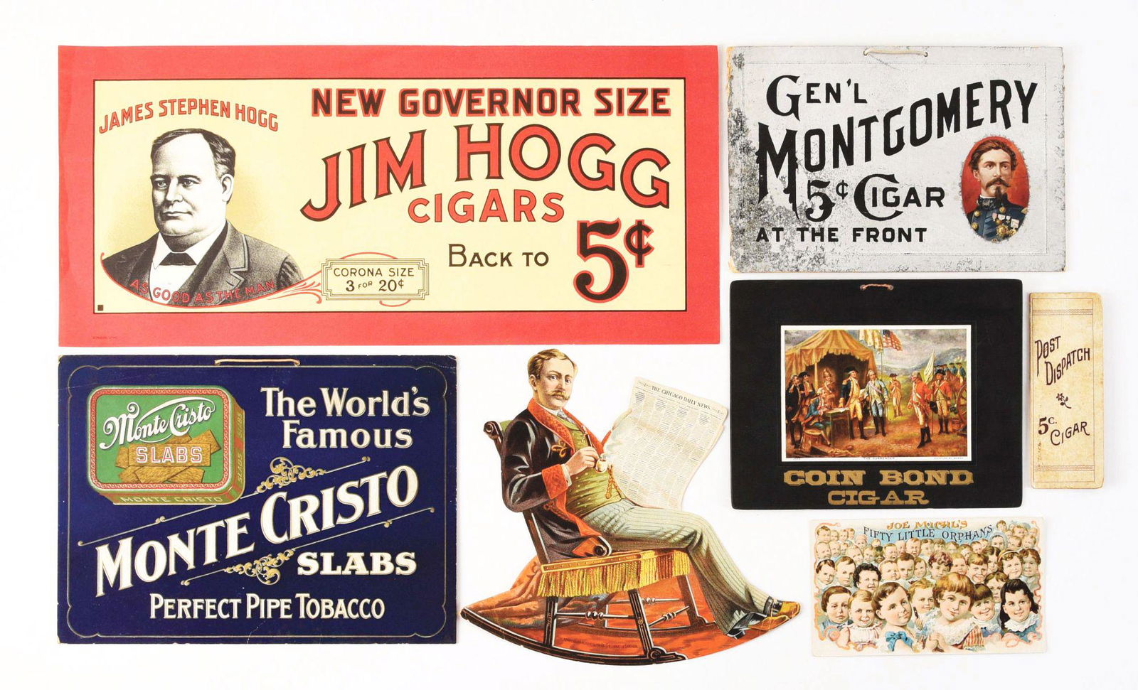LOT OF 7: CIGAR LITHOGRAPHS. (1 of 9)