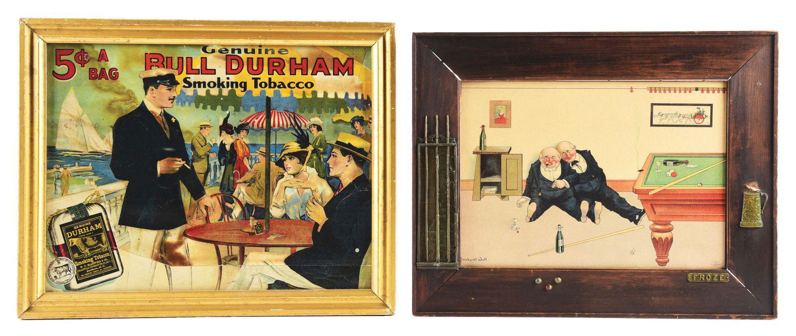 LOT OF 2: ADVERTISING SIGNS. (1 of 2)