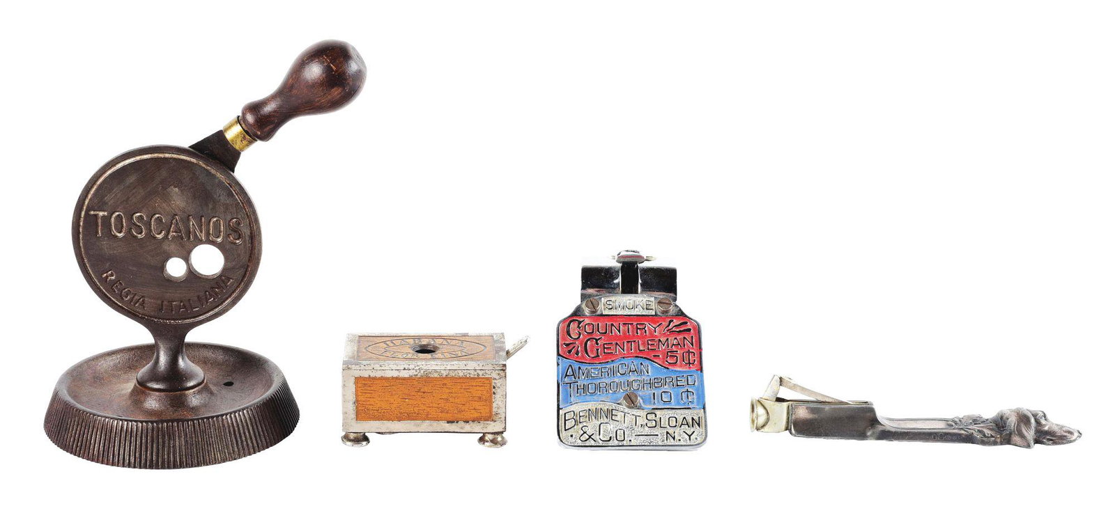 LOT OF 4: DESK CIGAR CUTTERS. (1 of 6)