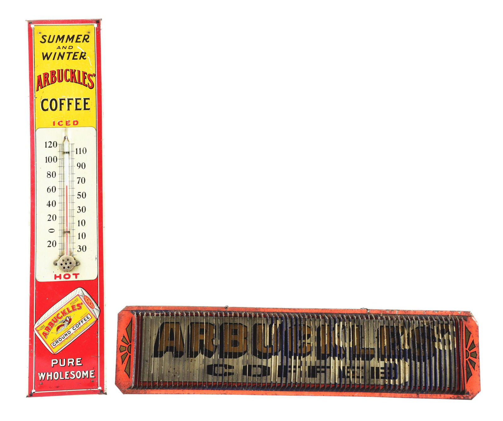 LOT OF 2: COFFEE SIGNS. (1 of 6)