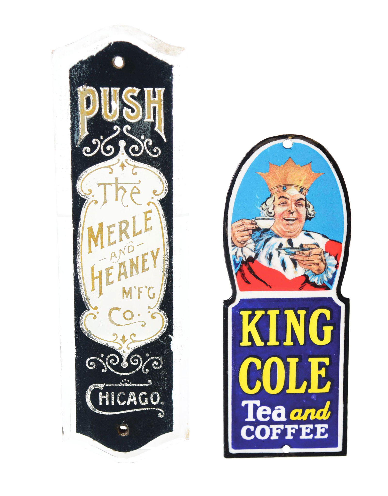 LOT OF 2: MISCELLANEOUS COFFEE SIGNS. (1 of 2)