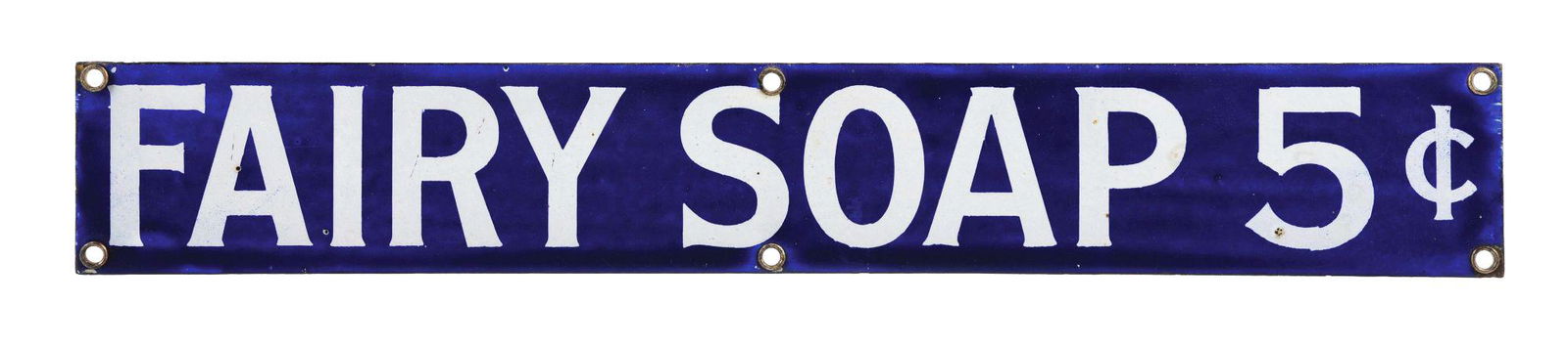 PORCELAIN FAIRY SOAP 5¢ SIGN. (1 of 2)